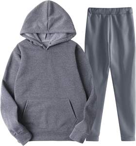 Haute qualité femmes survêtement recadrée à capuche et pantalon ensemble femmes 2 pièces ensemble surdimensionné respirant survêtements pour femmes - Product Image 1