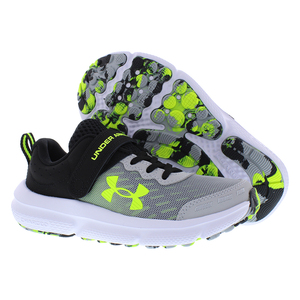 Scarpe Under Armour Assert 10 Alternate Closure PS per Ragazzi Colore: Grigio Mod/ Nero/Giallo Alta Visibilità 100% Autentiche - Product Image 5