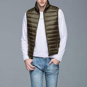 La mejor chaqueta de chaleco acolchado de algodón pesado para hombre, chaqueta de invierno de talla grande, cómoda, cálida, impermeable, con bolsillo con logotipo, ropa exterior transpirable de nailon - Product Image 5