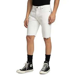 กางเกงยีนส์ขาสั้นทรงวินเทจสำหรับผู้ชาย รุ่น Frame L Homme สีขาวนวล ระบายอากาศได้ดี แต่งลายปักแบบดิสเทรส สไตล์ Y2K สตรีทแวร์ ไซส์ 32R - Product Image 5