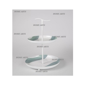 Support à gâteau à dessert en fer à trois niveaux forme ronde taille personnalisée bonbons collations support de service au prix le plus bas - Product Image 2