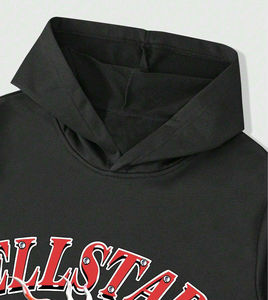 Personalizado hombres DTG impresión chándal letra figura impresión Sudadera con capucha pantalones acampanados Casual 2 piezas conjunto Streetwear - Product Image 3