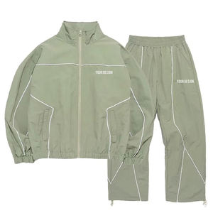 Conjunto Deportivo de 2 Piezas con Capucha y Estampado de Moda 2025, Chaqueta Cortavientos y Pantalones Deportivos de Algodón para Hombre - Product Image 1