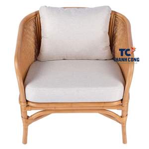 HOT <b>CHAIR</b> 2025 Handmade Rattan <b>Chair</b> Micah Rattan <b>Upholstered</b> Accent <b>Chair</b>, Natural From Vietnam - Product Image 3
