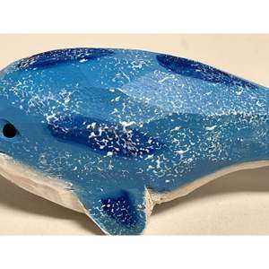 YEEYAYA 4 pollici intagliato a mano in legno di balena scultura artistica in legno animale acquatico figurina per la casa - Product Image 3