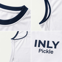 Maillot de pickleball personnalisé pour femme, sans manches, séchage rapide, respirant, avec logo par sublimation, vêtement d'équipe, gilet de sport, tenue de pickleball