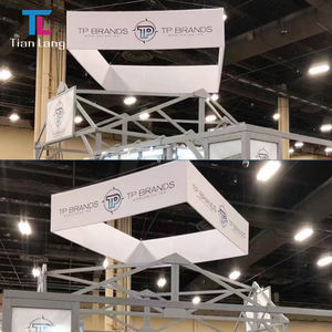 TIANLANG สี่เหลี่ยมผืนผ้าที่กำหนดเอง beursdisplay บอร์ดแขวนพับได้คณะกรรมการผ้าแขวนความตึงเครียดยืนแสดงผ้าแบนเนอร์ - Product Image 5