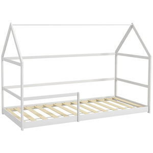 AIYAPLAY Lit pour enfants avec barrières de sécurité, 3-8 ans, 196x97. 5x135cm, blanc - Product Image 1