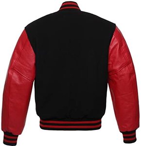 Bajo MOQ Precio al por mayor Hombres Lana Viscosa Poliéster/Algodón Mangas Stand Collar Frente Best Seller Varsity Baseball Sports Jacket - Product Image 5