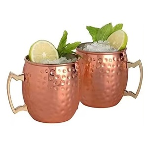 Best Selling Pure Copper <b>Moscow</b> <b>Mule</b> <b>Mugs</b> Hammered Finished Barrel <b>Mugs</b> Easy Grip Multiple Drinking Purpose <b>Mugs</b> - Product Image 6