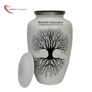 Haute qualité solide métal classique Style américain cendres crémation urne paix arbre conception adulte souvenir bas prix funéraire pot en métal - Product Image 3
