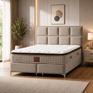 Elegante y Moderno Juego de Cama Turco para Hotel, Base de Cama con Almacenamiento Elevable, Cabecero Decorativo, Muebles para el Hogar Cómodos y de Alta Densidad - Product Image 1