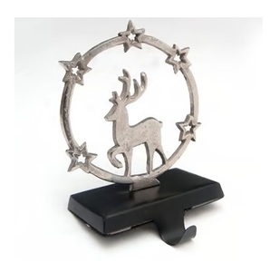 Support de bas de Noël en métal de conception différente support de bas de Noël de Pâques en or antique fait à la main - Product Image 6