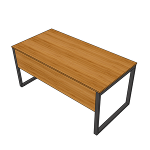 RecBamboo 160x80cm Minimalist Modern Office Computer Table Luxury <b>Desk</b> with Assembled Iron Legs MDF and Melamine Wood Style - Product Image 5