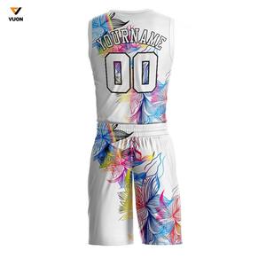 Uniforme de baloncesto sin mangas de alta calidad y pantalones cortos de verano, ropa deportiva estampada en tallas grandes, venta al por mayor disponible - Product Image 6