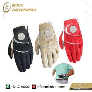 All Weather Grip Navy Khaki Red Small Medium Large XL Venta al por mayor Envío de la gota Pu Leather Soft Mens Guantes de golf Cabretta - Product Image 6