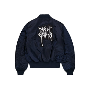 Conquer Every Moment Bomber Jacket pour homme Hiver Toile à capuche Logo avant réversible - Product Image 3