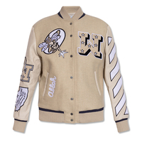 Blousons universitaires unisexes de haute qualité, style baseball, pour l'hiver, avec patchs chenille personnalisés, broderies, en laine, reversibles
