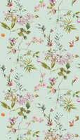 Papier peint photo mural de qualité supérieure fabriqué en Allemagne, design floral bleu, vert, rose, orange, vinyle non tissé, anti-moisissure pour chambre à coucher