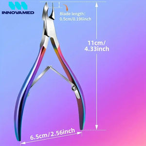 ที่ตัดหนังกำพร้าเล็บแบบสปริงคู่  เครื่องมือทำเล็บมือและเล็บเท้าที่มีความแม่นยำ  ทำจากสแตนเลส  เครื่องมือดูแลเท้า  คีมตัดหนังกำพร้า - Product Image 5