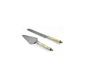<strong>Silver</strong> Polished Stainless Steel High Heel Wedding <strong>Cake</strong> Server with Unique Handmade Handle Set Includes Moulds Cutters <strong>Metal</strong> <strong>Tool</strong> - Product Image 6