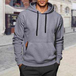 Hoodies pour hommes 2025 automne hiver à manches longues sweat à capuche uni avec poches pull à capuche - Product Image 3