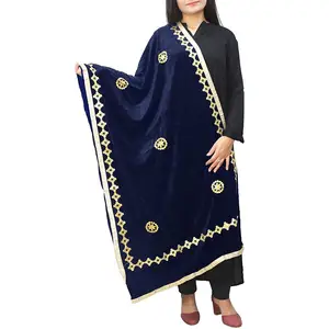 Classic Style Best Sale Clothing Women's Pure Velvet Embroidered Kashmiri Stoles Shawls