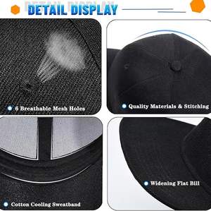 Gorras de Béisbol Snapback con Diseño Cristiano, Estilo Deportivo, Tela Común, Ajustables, Visera Plana Negra, Unisex para Hombre y Mujer - Product Image 2