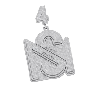 Pendentif initial en or massif 10K avec moissanite, breloque lettre personnalisée, collier hip-hop unisexe tendance et glacé - Product Image 3