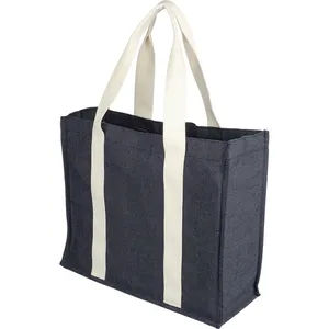 Borsa Shopping in Denim Personalizzata Gretchen, Borsa Promozionale Personalizzabile con Gadget - Product Image 1