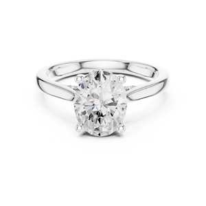 Terra Bloom jewels 14K Gold Moissanite Halo Ring con Pave Setting para boda o propuesta - Product Image 3