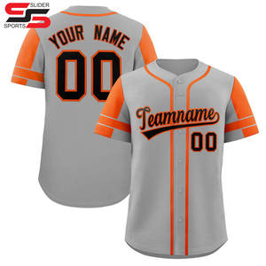 Wholesale Blank Baseball Shirt Print Button Up Baseball Shirt Softball Wear Stitched Logo Name Men Youth Custom Baseball Jersey - Product Image 5