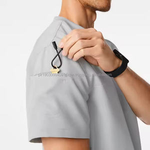 Conjunto de uniforme veterinario de manga corta para hombre 2025, gran oferta, logotipo personalizado, hecho de algodón, traje médico de hospital - Product Image 6