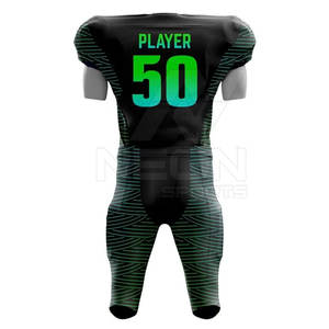 Uniforme de football américain en gros, style tendance, à manches courtes, respirant et disponible en grandes tailles, fabriqué au Pakistan - Product Image 3