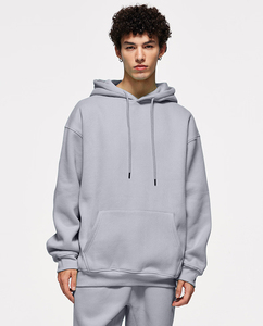 เสื้อฮู้ดดี้แบบสวมหัว ผ้าฝ้าย 100% น้ำหนัก 280 กรัม เป็นมิตรกับสิ่งแวดล้อม สำหรับฤดูหนาว แบบยูนิเซ็กซ์ ทรงโอเวอร์ไซส์ สีพื้นเรียบ 45 สี สำหรับงานพิมพ์ - Product Image 4