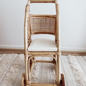 Đồ Chơi Em Bé Thịnh Hành Hàng Đầu Xe Đẩy Trẻ Tập Đi Bằng Mây Búp Bê Bằng Gỗ Xe Đẩy Thủ Công Cho Búp Bê Chất Lượng Cao - Product Image 5