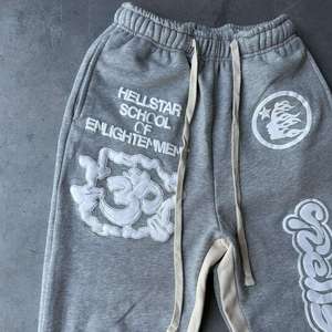 Venta al por mayor ácido lavado pantalones de chándal de los hombres de alta calidad pantalones de chándal con bolsillos logotipo personalizado pantalones de chándal para los hombres - Product Image 4