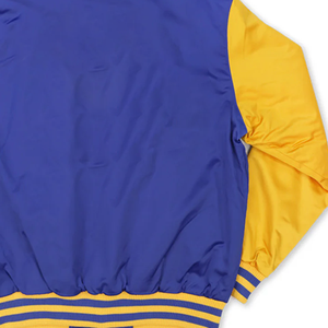 Blouson Bomber Réversible Personnalisé pour Homme, Style Baseball, Bleu Royal et Or Satiné, Imperméable et Coupe-Vent, Idéal pour Équipes Sportives - Product Image 6