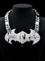 Collier pendentif personnalisé glacé noir et argent avec pierres de moissanite pour hommes bijoux de mode de luxe hip hop