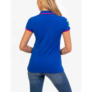 Haute qualité 100% coton femme pour polos à manches courtes avec impression Sexy à la mode pour col polo de l'usine du Bangladesh - Product Image 4