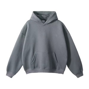 เสื้อมีฮู้ดผ้าฝ้าย100% ใส่ได้ทั้งชายและหญิงเสื้อสวมหัวลำลองสีทึบเฮฟวีเวตป้องกันการหดตัวดิจิตอลสำหรับฤดูหนาว - Product Image 6