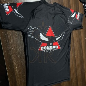 Diseños personalizados de sublimación Rash Guard para BJJ MMA Jiu Jitsu-Spandex/poliéster/Nylon 240g tela barata de alta calidad al por mayor - Product Image 4