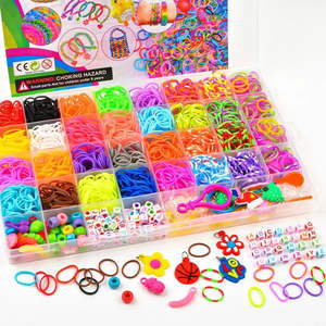 Kit de 600 Piezas para Hacer Pulseras Elásticas de Plástico ABS, Creativo, para Niñas, en Caja - Product Image 1