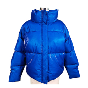 Customize Shiny Women's <b>Quilted</b> Jackets <b>Thick</b> Cold Weather Breathable Streetwear Plus Size Female Bubble Jackets - Product Image 5