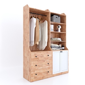 Moderno Armario Convertible de Madera de Caucho de 1.4m, Modelo TQA68034, Mueble de Dormitorio Plegable y Desmontable para el Hogar y Apartamentos - Product Image 2