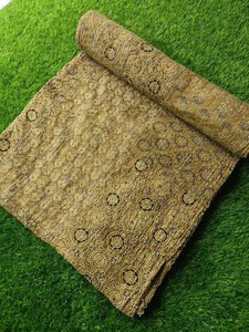 Handmade Ajrakh Handblock Print <b>Kantha</b> <b>Quilt</b> Home Decor <b>Kantha</b> Coverlet - Product Image 4