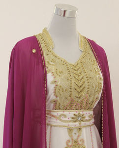 Kaftan islámico marroquí moderno para mujer Vestido de playa largo hasta el suelo con suministro ODM de manga larga transpirable - Product Image 2