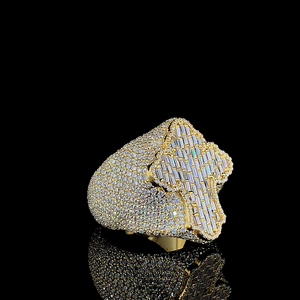 Anillo de Bodas de moissanita de plata esterlina de lujo para hombre con diseño de constelación estilo Hip Hop personalizable para ocasiones de fiesta - Product Image 2