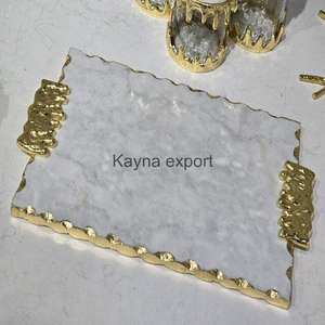 Bandeja decorativa para café, recipiente de mármol - Product Image 2