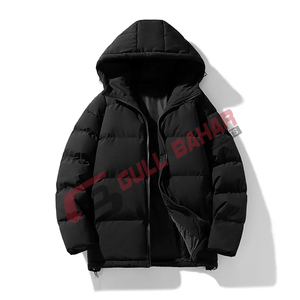 แจ็กเก็ตทรงพองสำหรับผู้ชายเสื้อฮู้ดคอตั้งพิมพ์ลายสำหรับฤดูหนาวโลโก้ตามสั่งแบบ2025 - Product Image 5